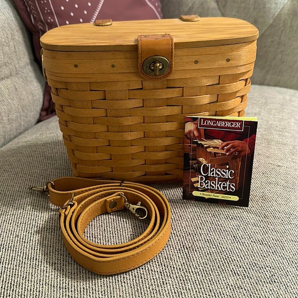 Rare Signed Vintage Longaberger 1997 Shoulder Purse Combo.